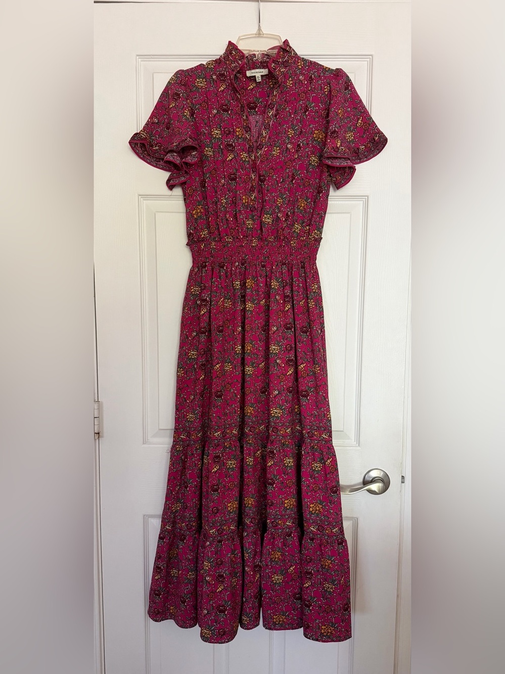 Max Studio Raspberry Floral Maxi Dress - Picture 4 of 9